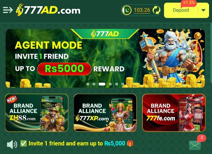 777AD Game Referral mode