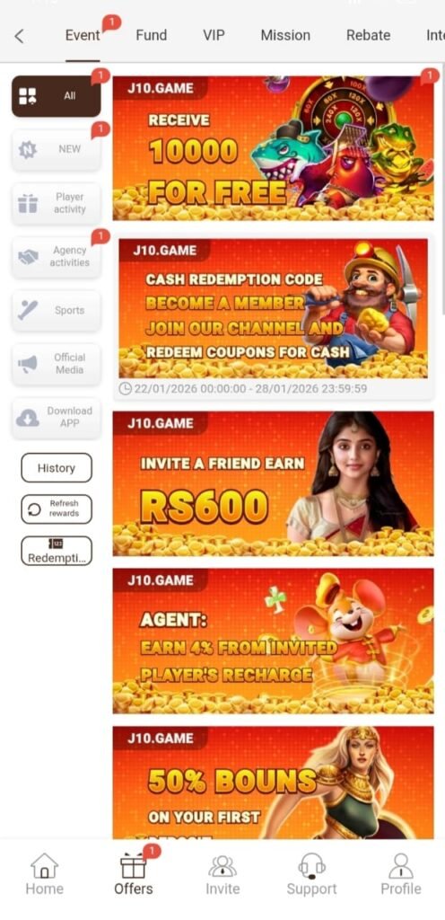 J10  Game bonus and rewards