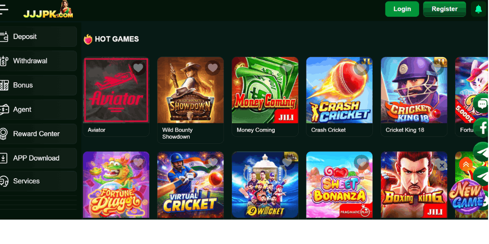 JJJPK Game APK Download interface page