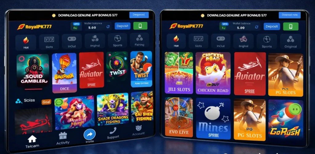 RoyalPK777 Game interface