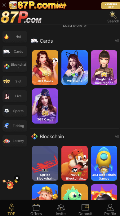Screenshot of the 87P Game APK interface highlighting beginner-friendly navigation and game selection for users in Pakistan