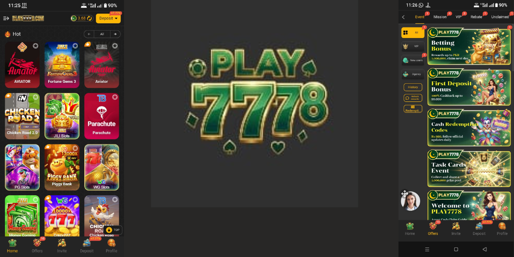 PLAY7778 GAME APK Download Interface Page