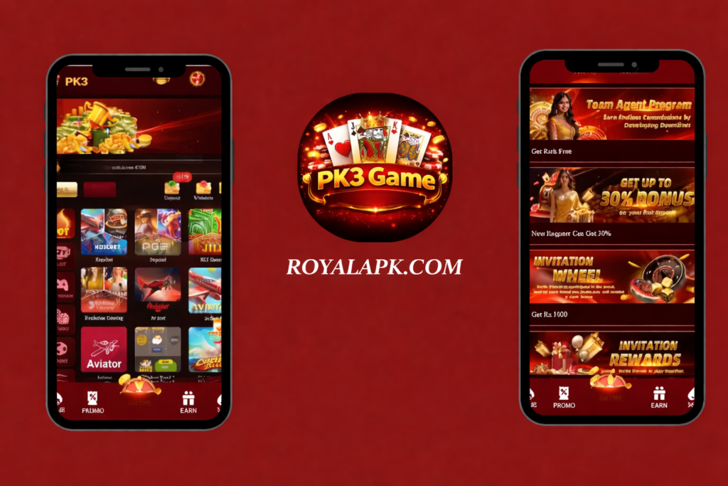 PK3 Game APK Latest Earning Bonus page