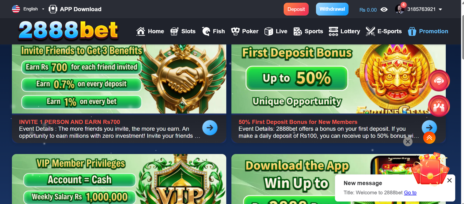 2888Bet Game APK Download Bonus Page