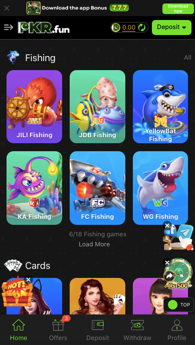 Fishing in PKR Fun Game